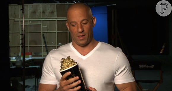 Vin Diesel estava visivelmente emocionado no vídeo