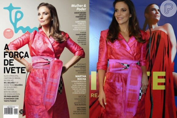 Ivete Sangalo posa para a revista TPM com o mesmo vestido que usou na divulgação do seu CD. Repetir é chique!