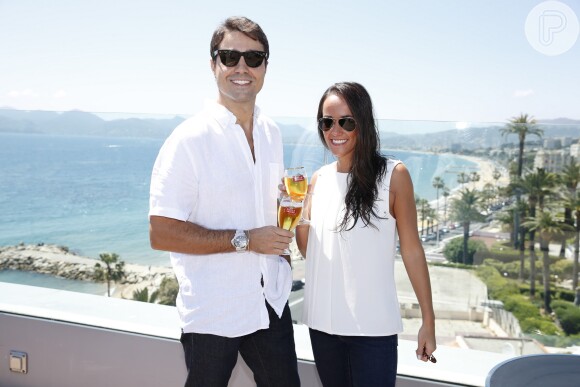Ricardo Pereira e a mulher, Francisca Pinto, participam de almoço promovido pela Stella Artois no Festival de Cannes 2014