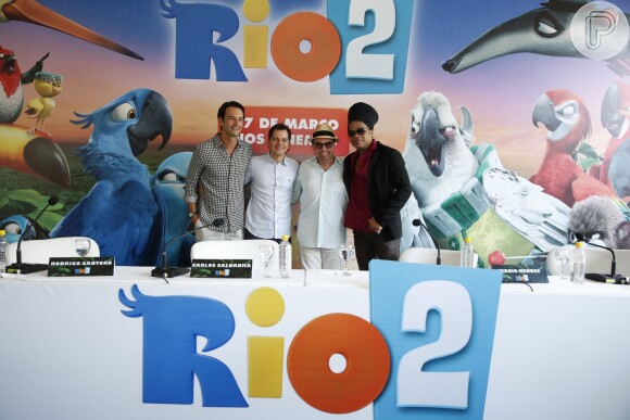 Rodrigo Santoro e elenco de 'Rio 2' se reúnem em coletiva de imprensa; longa bateu recorde de público em 2014