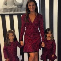 Giovanna Antonelli e suas filhas gêmeas, Sofia e Antônia, apostam no mesmo look