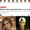 O retorno de Neymar e Bruna Marquezine também virou notícia em Honduras