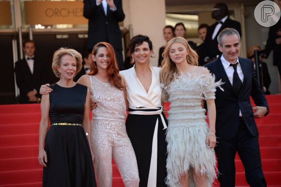 Olivier Assayas, Juliette Binoche, Chloe Grace Moretz, Kristen Stewart participam da première do filme 'Clouds of Sils Maria' durante o Festival de Cannes 2014