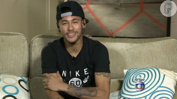 Neymar exibiu as novas tatuagem durante participação no 'Domingão do Faustão'