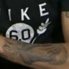 Detalhe da nova tatuagem de Neymar no braço direito