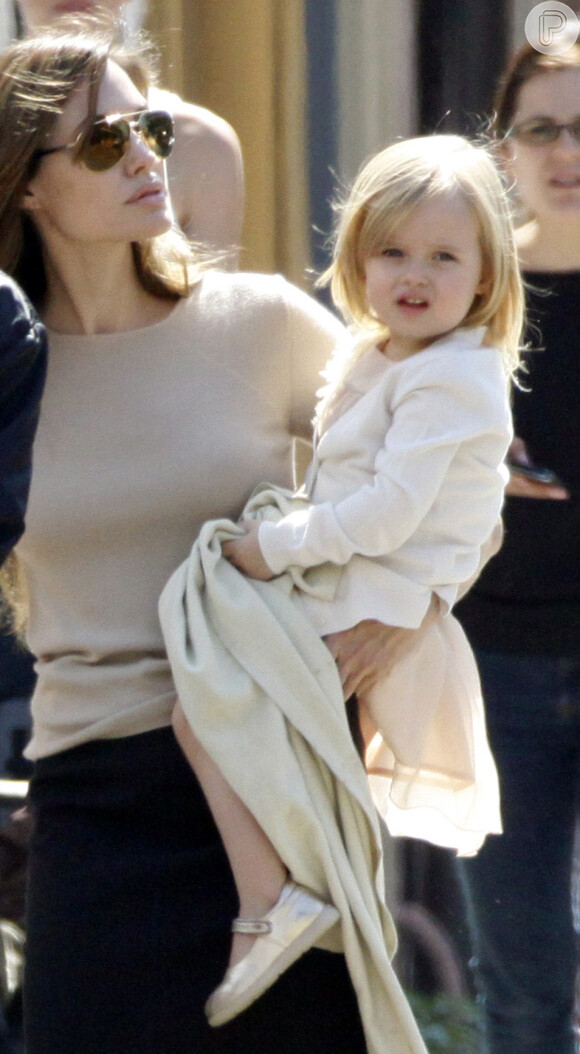 Vivienne, de 5 anos, filha de Angelina Jolie, interpretou a princesa Aurora no filme 'Malévola'