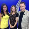 Maurício Torres apresentava o programa 'Esporte Fantástico', da Record, ao lado Mylena Ciribelli e Cláudia Reis