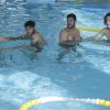 Momentos antes da diversão, os jogadores fizeram uma hidroterapia regenerativa fisioterapeuta Luiz Rosan