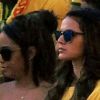 Bruna Marquezine e a irmã de Neymar, Rafaella, no estádio do Itaquerão