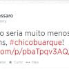Johnny Massaro aproveitou a pausa das gravações da novela 'Meu Pedacinho de Pão' e felicitou Chico Buarque