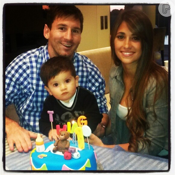 Lionel Messi e Antonella Raccozzo são pais do pequeno Thiago, de 1 ano