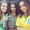 Thaissa Carvalho torce pelo namorado, Daniel Alves: 'Com as amigas'