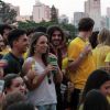 O cantor assistiu ao jogo de Brasil e Colômbia, na sexta-feira, 4 de julho de 2014, em uma festa no Rio de Janeiro