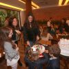 Daniella Sarahyba comemora aniversário com amigos e familiares no restaurante Rubaiyat, na Zona Sul do Rio de Janeiro (10 de julho de 2014)
