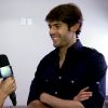 Kaká é entrevistado nos bastidores do 'Domingão do Faustão'