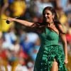 Ivete Sangalo usou vestido da estilista Martha Medeiros na cerimônia de encerramento da Copa do Mundo, neste domingo, 13 de julho de 2014