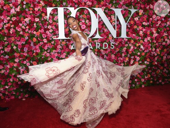 Hailey Kilgore na 72ª edição do Tony Awards, realizada no Radio City Music Hall, em Nova York, neste domingo, 10 de junho de 2018