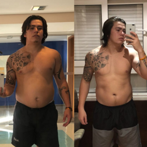 Whindersson Nunes mostrou antes e depois do corpo em foto no Stories do Instagram