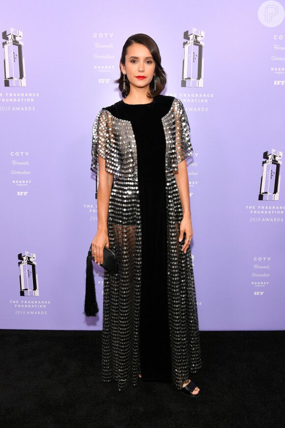 Nina Dobrev, da série 'The Vampire Diaries', vestiu Dior no 2018 Fragrance Foundation Awards, realizado no Alice Tully Hall, no Lincoln Center, em Nova York, nesta terça-feira, 12 de junho de 2018