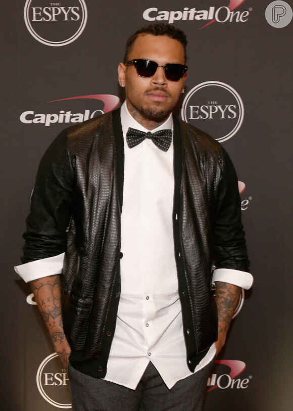 Chris Brown no prêmio Espy Awards em Los Angeles, nos Estados Unidos