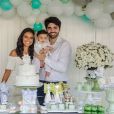 Aline Dias e Rafael Cupello são pais do pequeno Bernardo, de 7 meses
