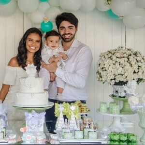 Aline Dias e Rafael Cupello são pais do pequeno Bernardo, de 7 meses
