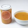 O creme de cenoura é uma das opções oferecidas pelo delivery de comida fresca e saudável no pote Levê