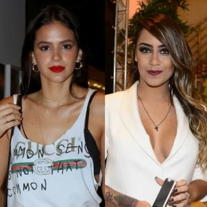 Bruna Marquezine e irmã de Neymar são clicadas em voo para Rússia juntas em foto publicada nesta quinta-feira, dia 21 de junho de 2018