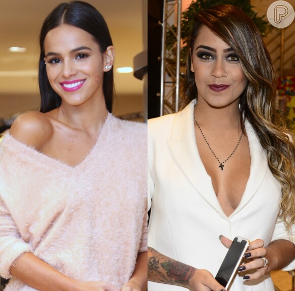 Bruna Marquezine e Rafaella Santos, irmã de Neymar, posaram juntas na Rússia e foram elogiadas pela mãe do jogador: 'Lindas'