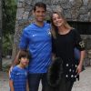 Juliana Silveira levou o marido, João Vergara, e o filho, Bento, de 6 anos, para assistir jogo do Brasil contra a Sérvia pela Copa do Mundo da Rússia