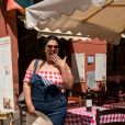  Fabiana Karla posou para fotos durante viagem pela Itália 