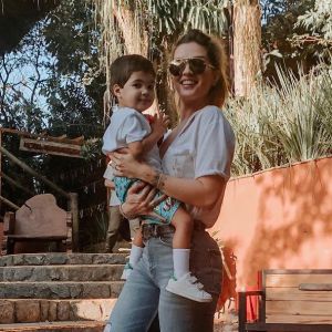 Aline Gotschalg contou que ajustou sono do filho, Lucca, com consultora nesta sexta-feira, 6 de julho de 2018