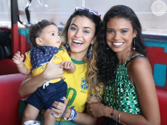 Aline Dias e Talita Younan assistiram ao jogo do Brasil na Copa do Mundo na Rússia nesta sexta-feira, 6 de julho de 2018