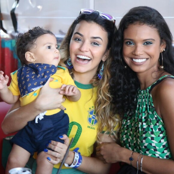 Aline Dias e Talita Younan assistiram ao jogo do Brasil na Copa do Mundo na Rússia nesta sexta-feira, 6 de julho de 2018