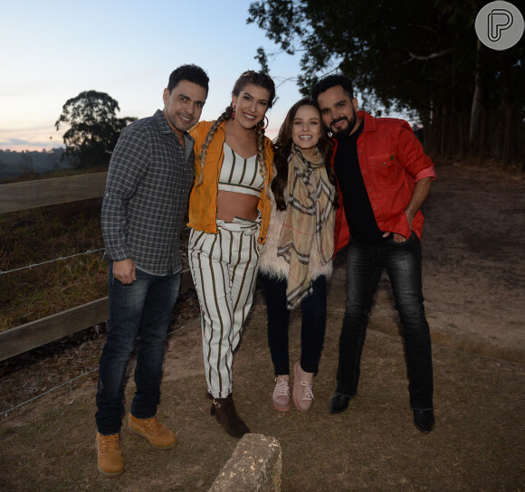 Zezé di Camargo e Luciano convidaram Larissa Manoela e a bailarina Lorena Improta para gravação de novo clipe