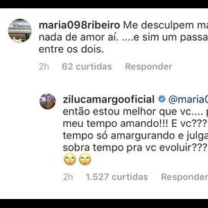 Zilu Camargo rebate seguidora por comentário sobre seu namoro