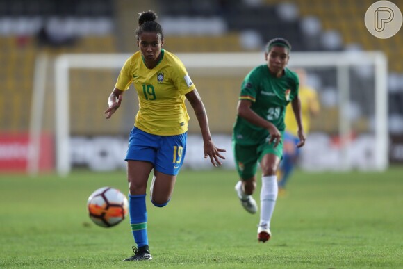 Aline Milene cresceu na base do Atlético Mineiro e fez este ano sua estreia na seleção brasileira