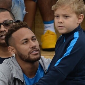 Neymar passou o sábado, 21 de julho de 2018, com o filho, Davi Lucca, no Instituto Neymar Jr.