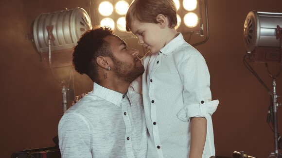 Neymar mostra intimidade com o filho, Davi Lucca, em campanha para marca. Fotos!