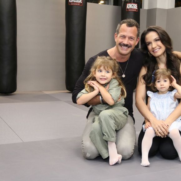Kyra Gracie e Malvino Salvador são pais de Ayra, de 3 anos, e Kyara, de 2