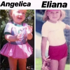 Eliana fez montagem com fotos antigas para mostrar a diferença entre ela e Angélica