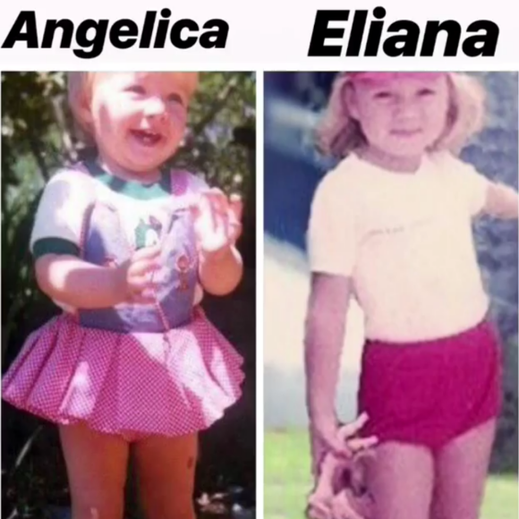 Eliana fez montagem com fotos antigas para mostrar a diferença entre ela e Angélica