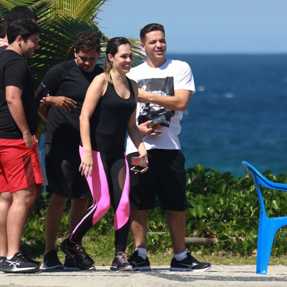 Wesley Safadão aproveitou a tarde desta segunda-feira, 20 de agosto de 2018, na Praia da Barra da Tijuca, Zona Oeste do Rio