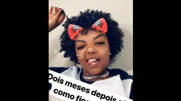 Ludmilla exibiu o cabelo natural, curto e com cachos, no Instagram, neste domingo, 9 de setembro de 2018