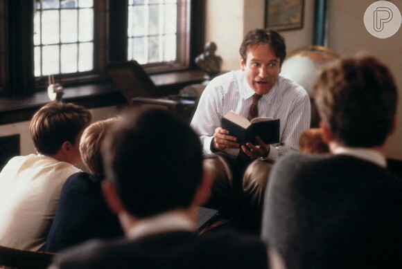 Robin Williams no filme 'Sociedade dos Poetas Mortos', em 1989