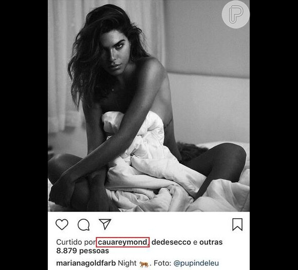 Mariana Goldfarb ganhou curtida do ex-namorado Cauã Reymond após publicar foto no Instagram