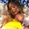 Andressa Suita conversa com o filho, Samuel, de 2 meses em vídeo nesta quarta-feira, dia 26 de setembro de 2018