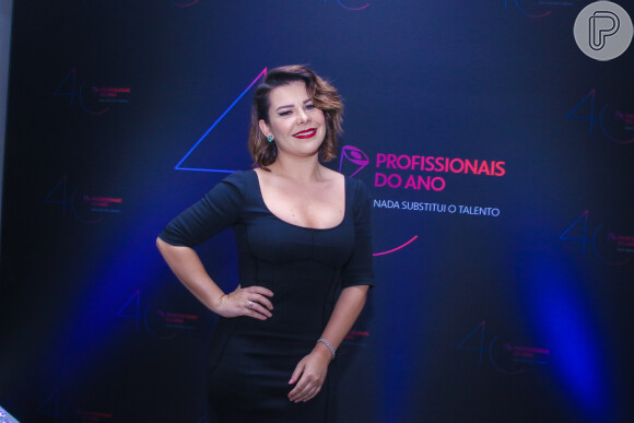 Fernanda Souza prestigiou o Prêmio Profissionais do Ano, em São Paulo, nesta quinta-feira, 27 de setembro de 2018