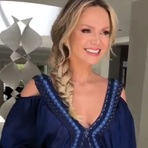 Com beleza assinada por Júnior Mendes, Eliana apostou em trança embutida para prestigiar casamento de Luiza Possi