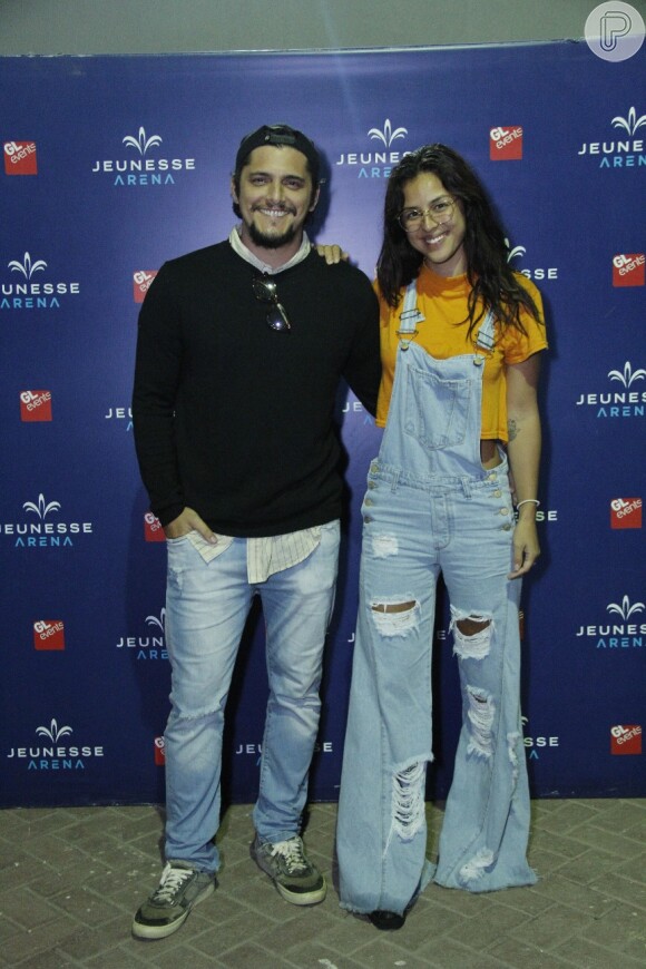 Bruno Gissoni e Yanna Lavigne no show dos Tribalistas, na Jeunesse Arena, zona oeste do Rio, neste sábado, 6 de outubro de 2018